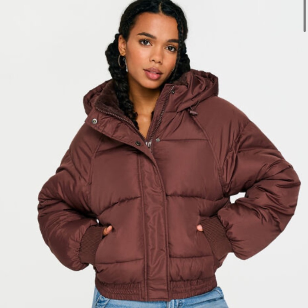 Aeropostal brown puffer jacket
